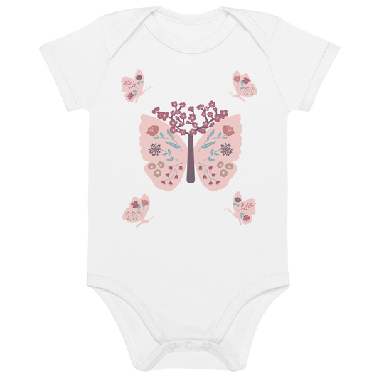 Soul Blossom Butterflies - 100% Organic Cotton Baby Onesie