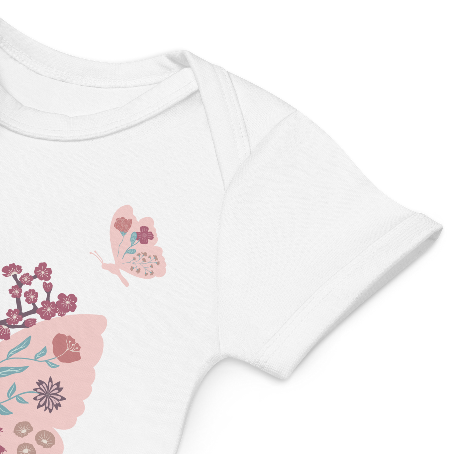 Soul Blossom Butterflies - 100% Organic Cotton Baby Onesie