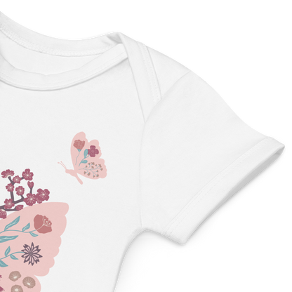 Soul Blossom Butterflies - 100% Organic Cotton Baby Onesie